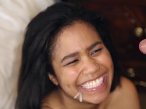 Black Teen Bouncing In Bed And On His Hard Dick