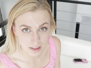 Man Fucks Blondy Girl Inside Pussy By Big Cock Till Balls Deep